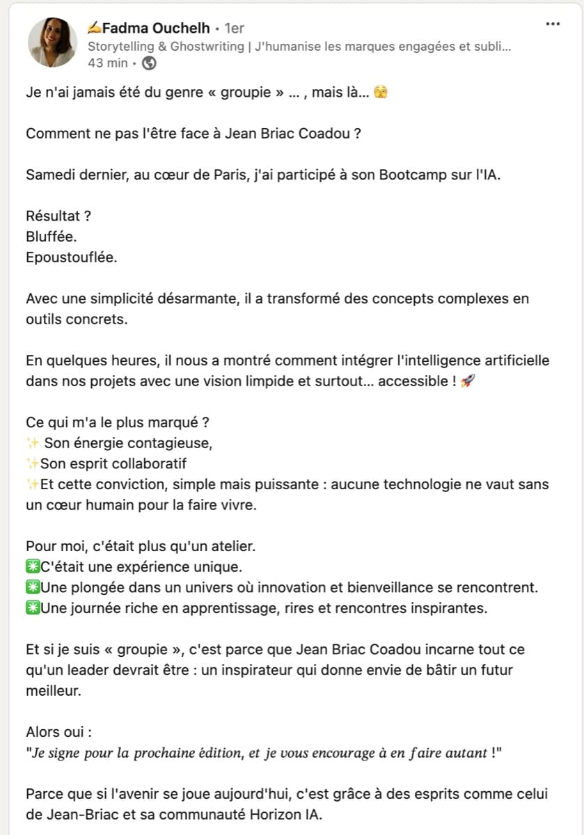 Résultat d'un membre Horizon IA, 10